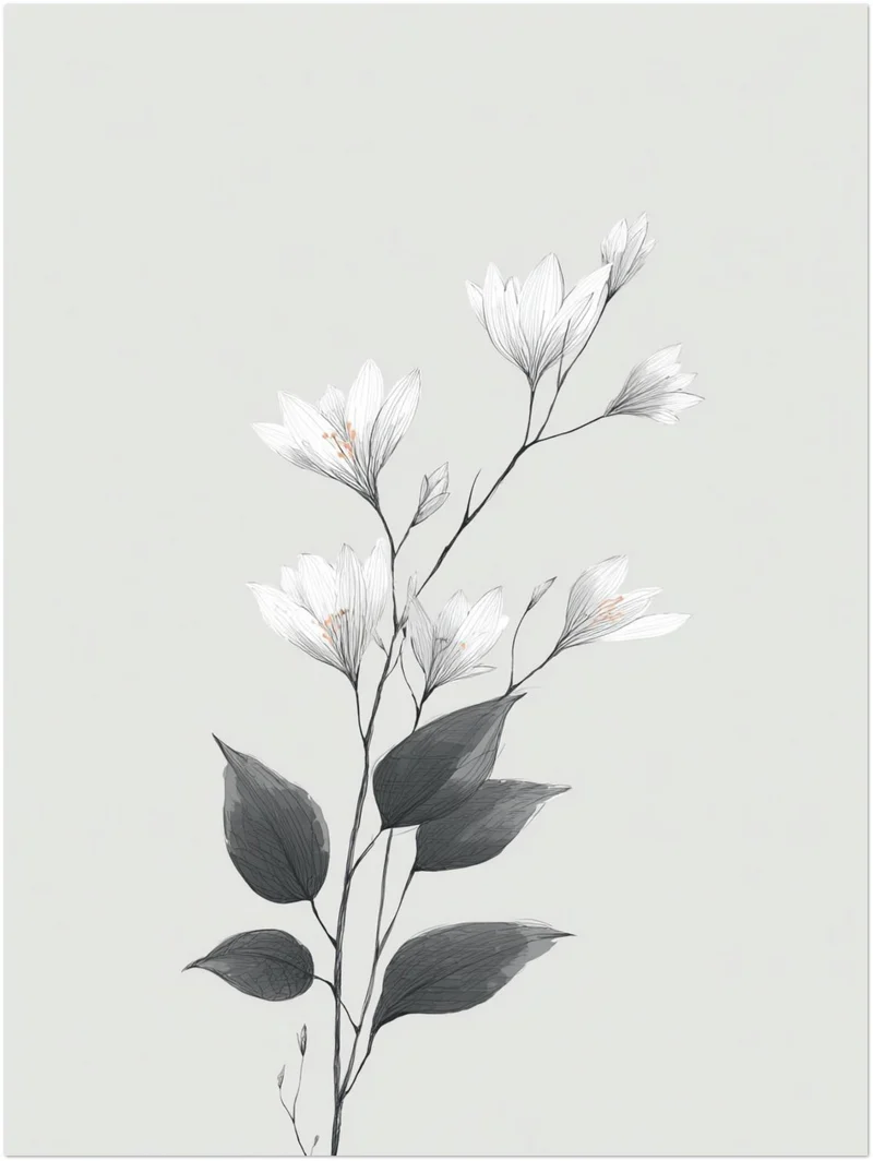 Zarte Kirschblüten Leinwandbild