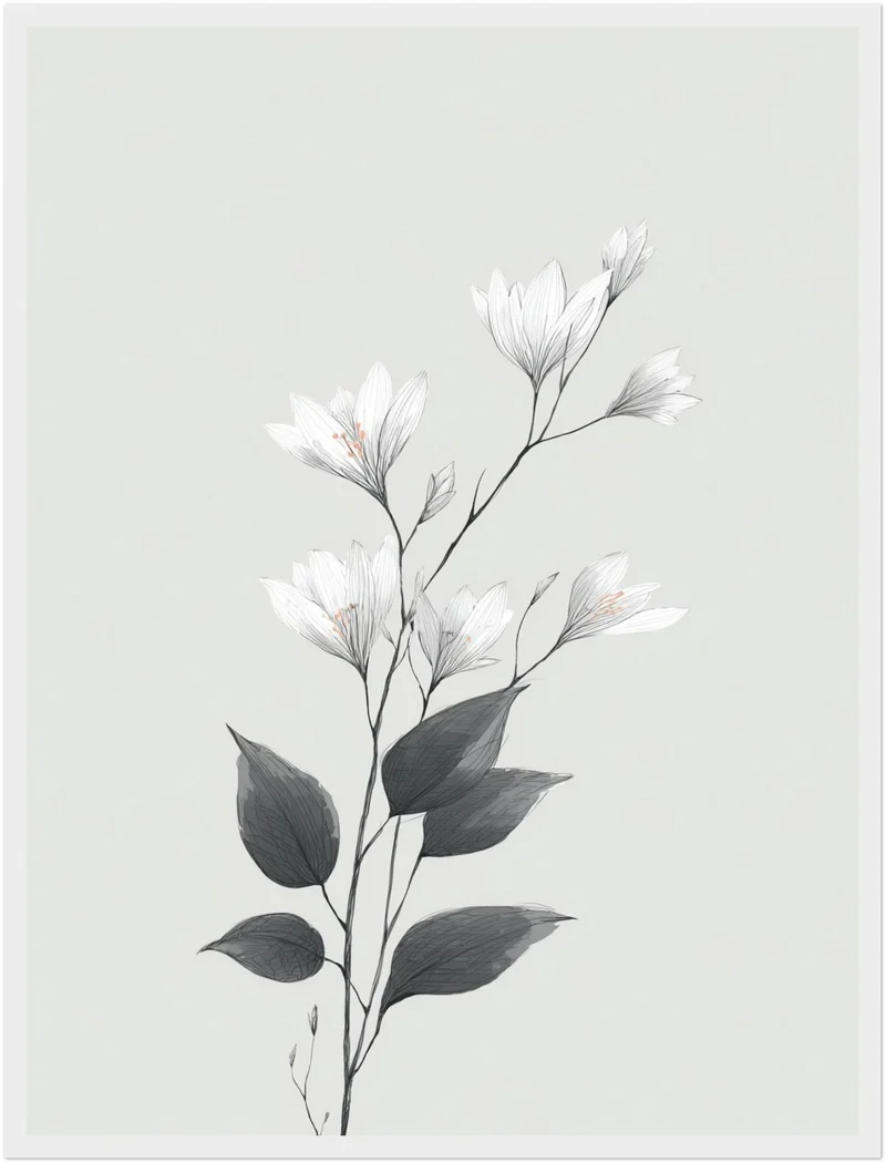 Zarte Kirschblüten Poster