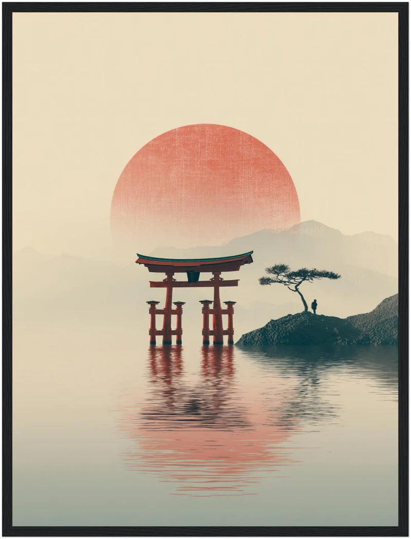 Torii im Wasser Poster