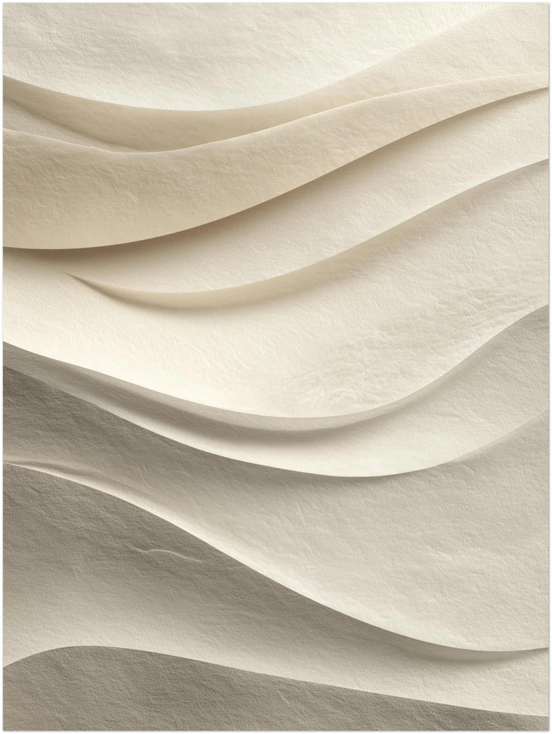 Sandfarbene Papierwellen Leinwandbild