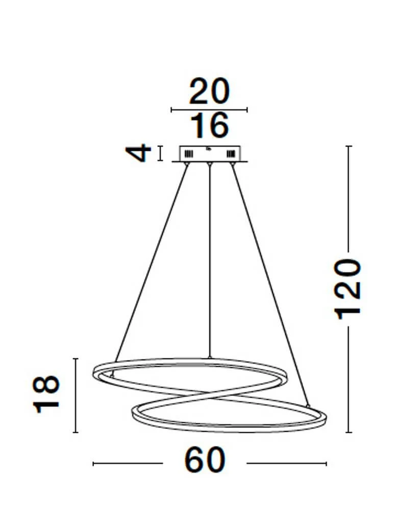 Girish LED Pendelleuchte Ø 60cm 3000K Gold
