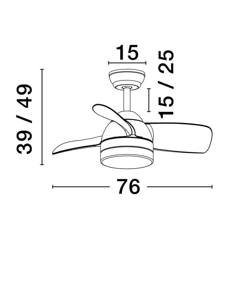 Nerina LED Ventilator 3000, 4000, 6500K Weiß
