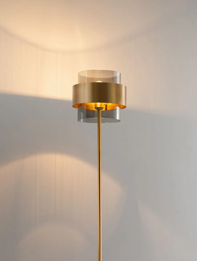 Sianna Stehlampe Gold, Rauch, Schwarz