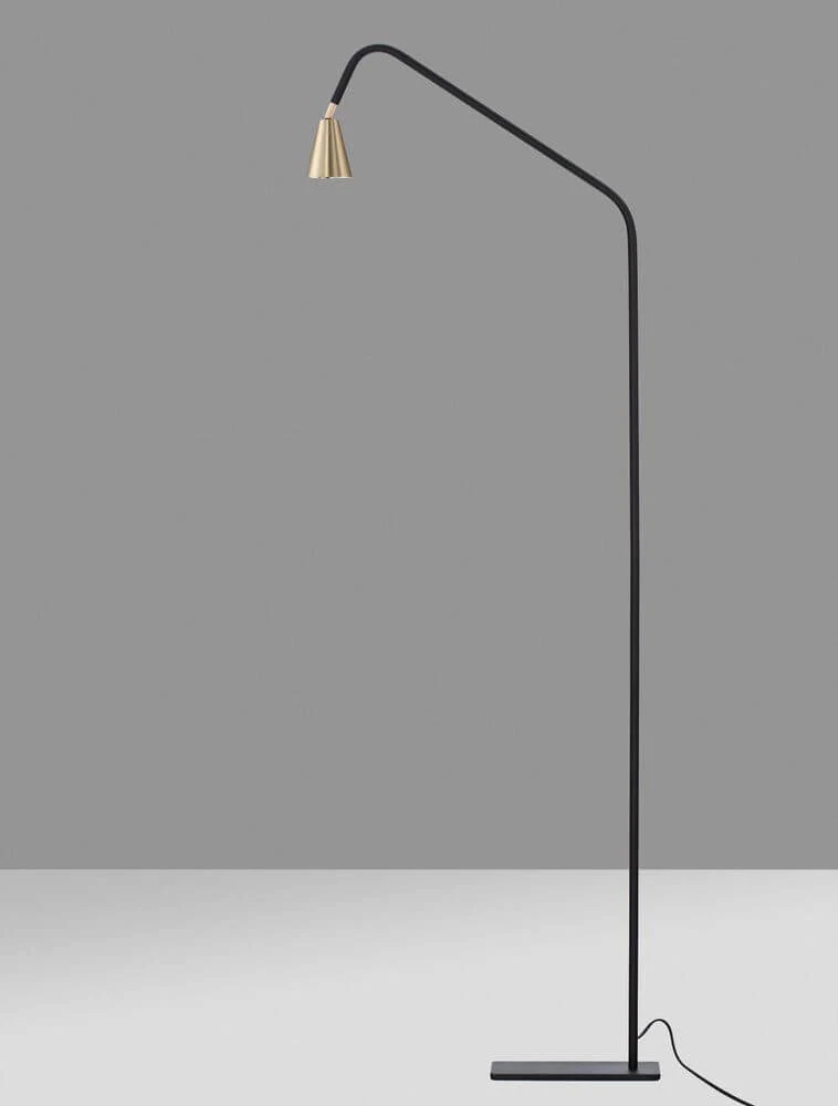 Geko Stehlampe Schwarz, Gold
