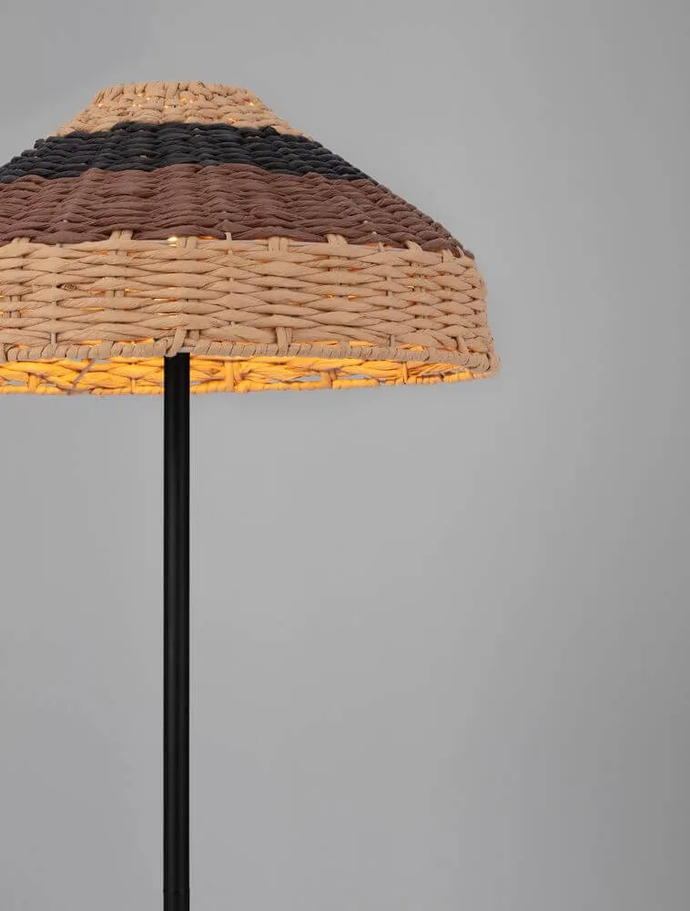 Caro Stehlampe Schwarz, Braun