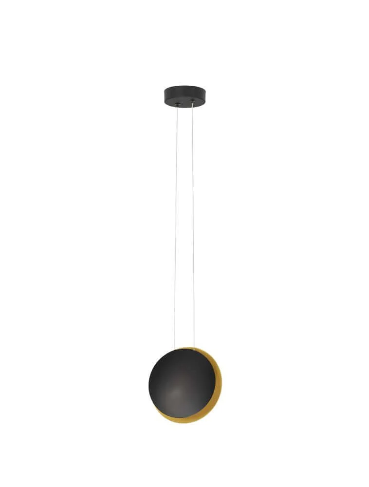 Shell LED Pendelleuchte Ø 20cm 3000K Schwarz, Gold