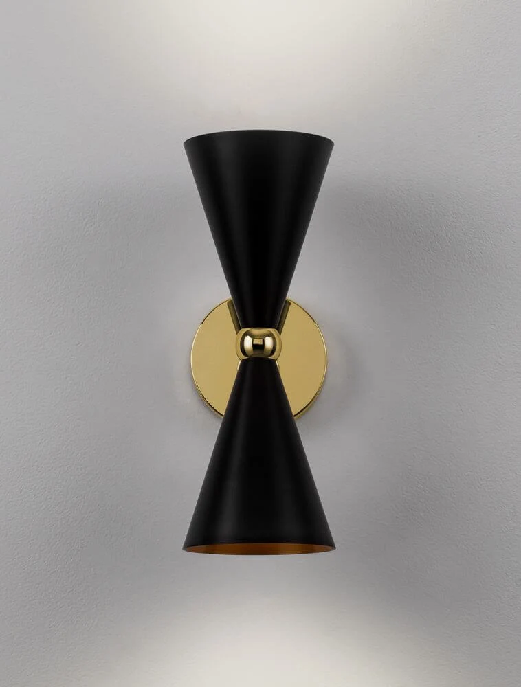 Gala Wandleuchte Gold, Schwarz