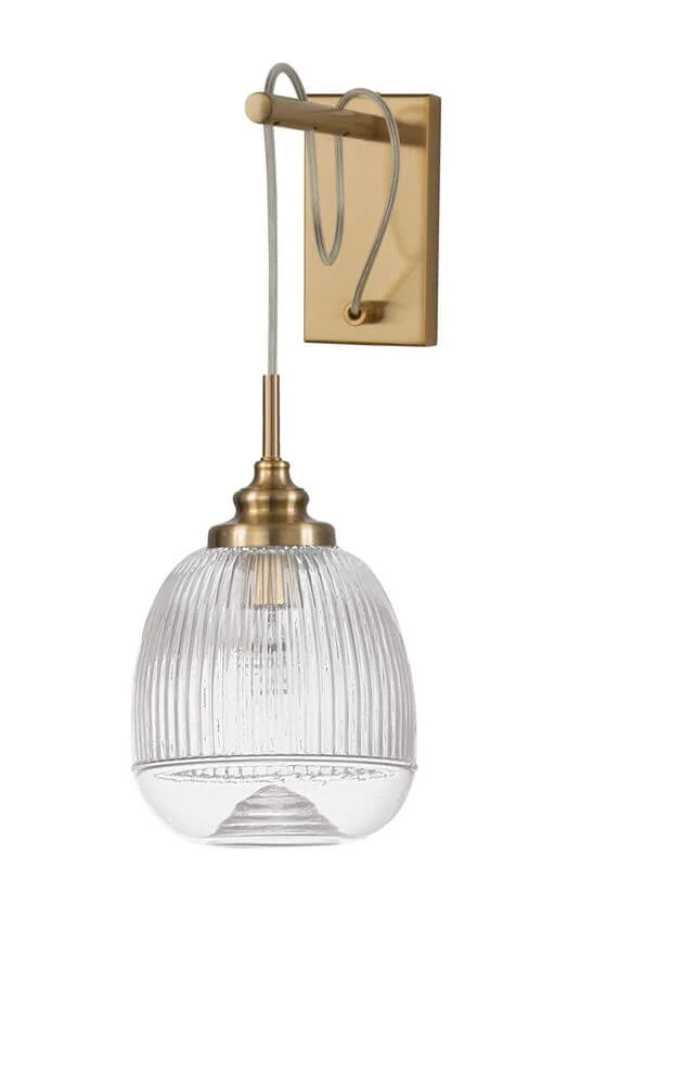 Mond Wandleuchte Gold, Transparent