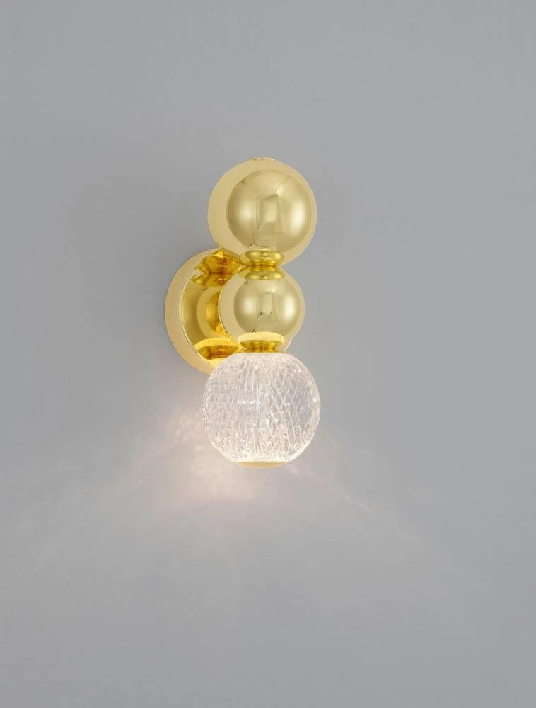 Brille LED Wandleuchte 3200K Gold