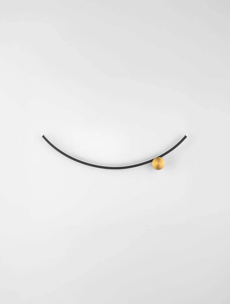 Kima LED Wandleuchte Bogen 3000K Schwarz, Gold