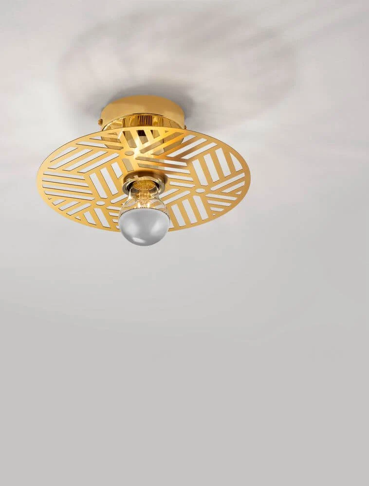 Eres Wandleuchte E27 Ø 25cm Gold