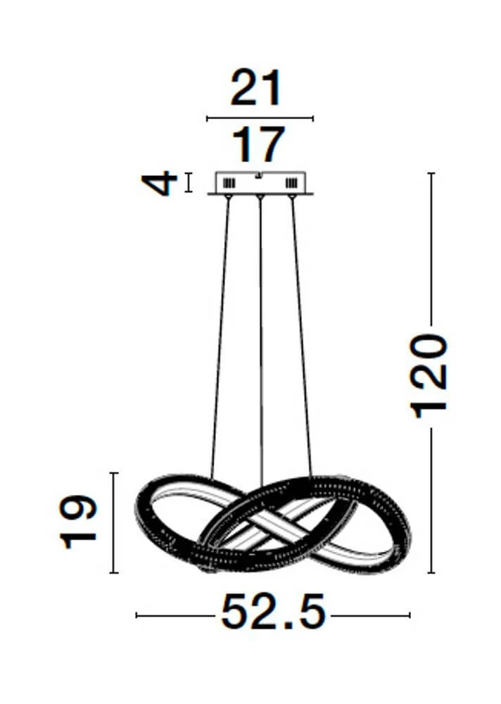 Medora LED Pendelleuchte Ø 52,5cm 3000K Messing-Gold