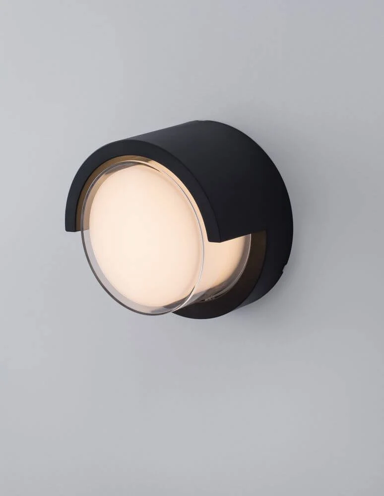 Max LED Außenwandleuchte Ø 10cm 3000K Dunkelgrau IP65