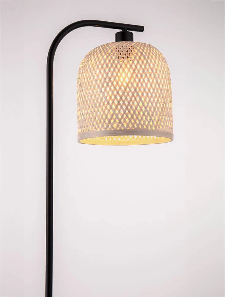 Intra Stehlampe Natur, Schwarz