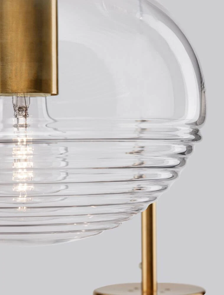 Maeve Pendelleuchte 3-flammig Ø 30cm Gold, Transparent