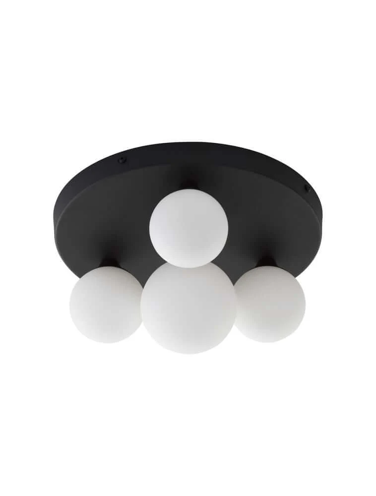 Edem Deckenleuchte 4-flammig Ø 28cm Schwarz, Weiß