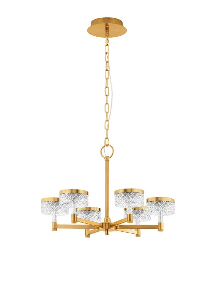 Bion LED Pendelleuchte 6-flammig Ø 70,7cm 3000K Gold