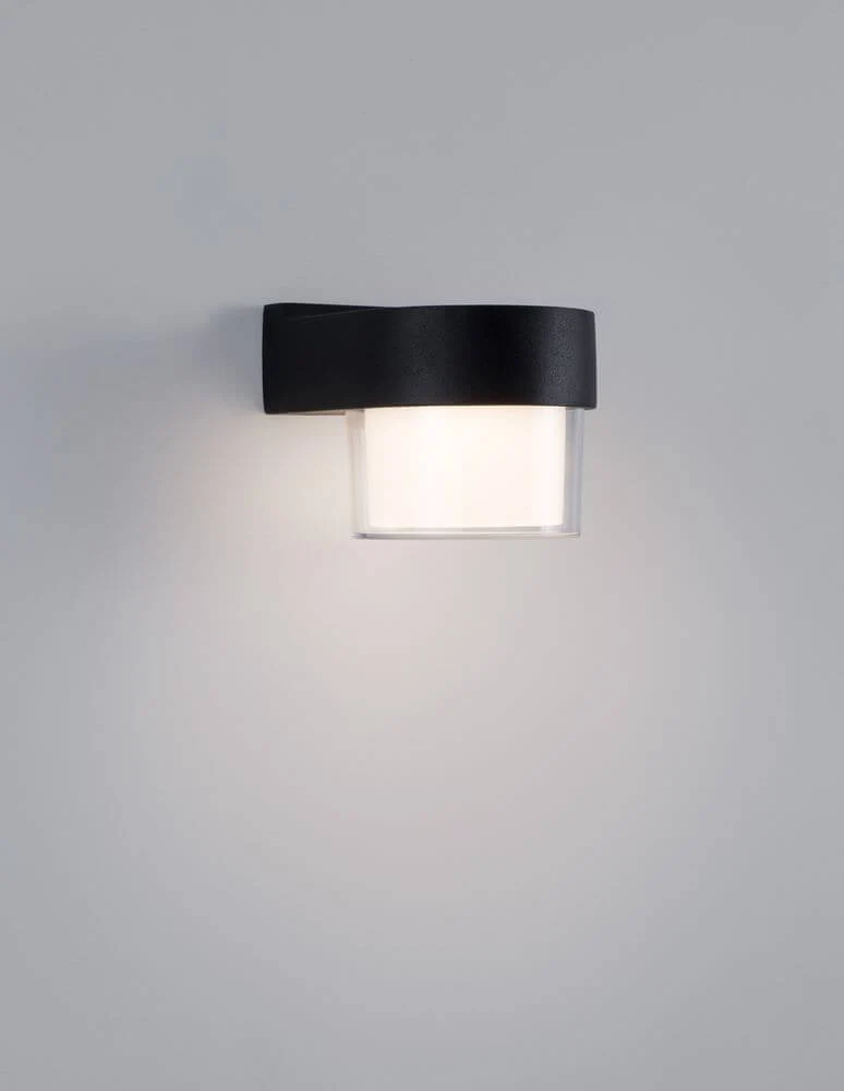 Darf LED Außenwandleuchte Downlight 3000K Schwarz IP54