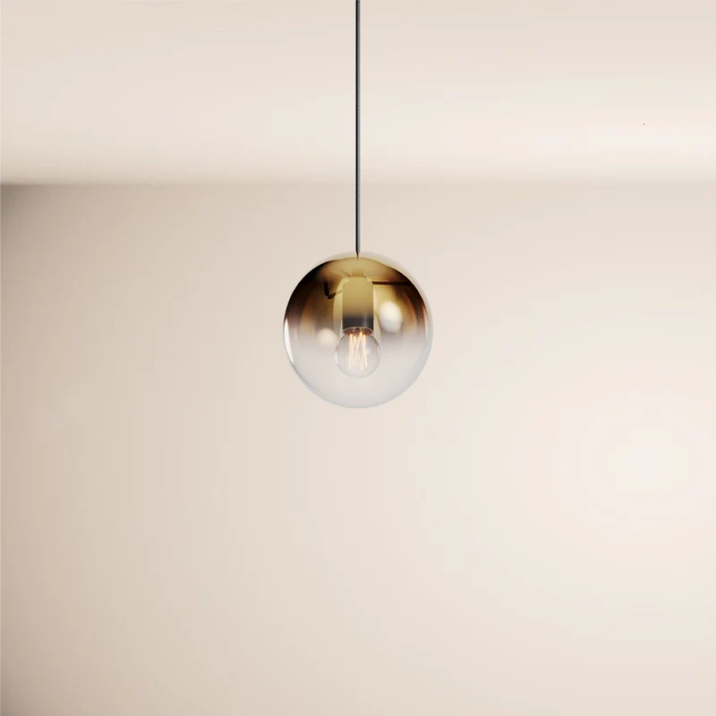 s.luce Orb Glaskugel Galerieleuchte 500cm Aufhängung Schwarz