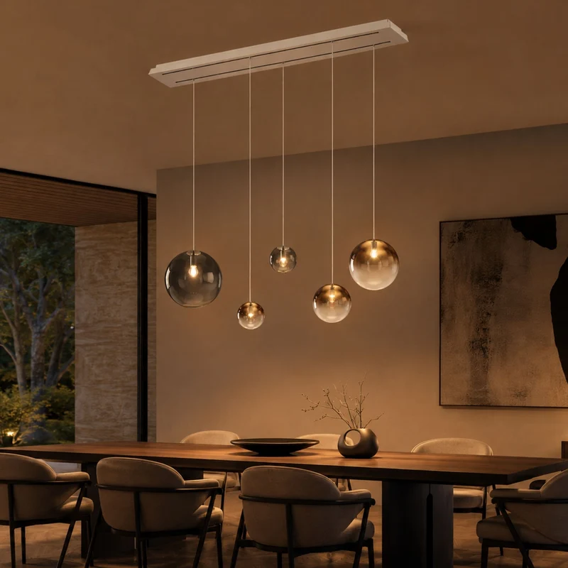 s.luce Orb Glaskugel Pendelleuchte Aufhängung 150cm Weiß