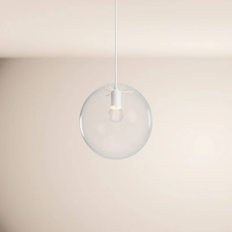 s.luce Orb Glaskugel Pendelleuchte Aufhängung 150cm Weiß