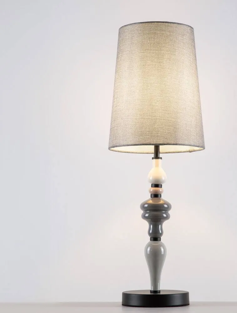 Damo Tischleuchte Ø 22cm Grau, Braun