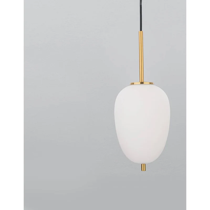 Nova Luce Lato Glas-Hängeleuchte Antik-Gold