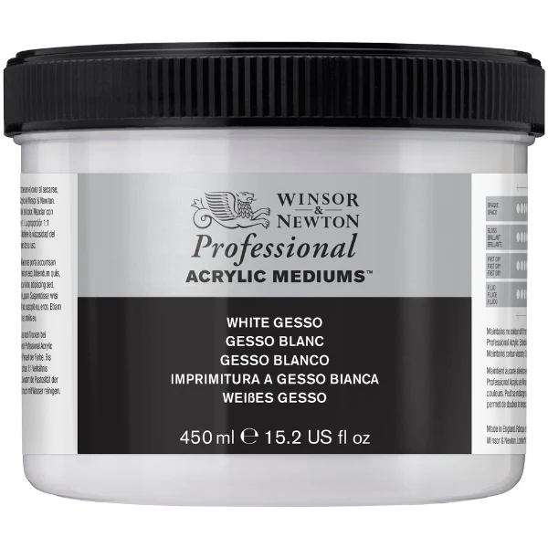 Winsor and Newton - Professional Artists' Acrylic White Gesso - 450ml