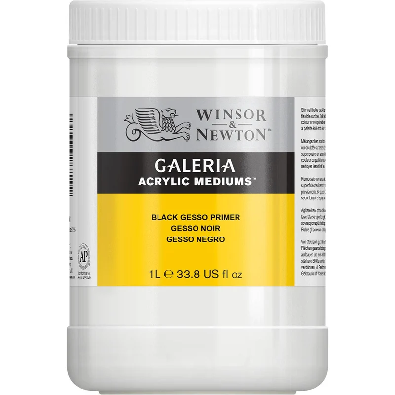 Winsor and Newton - Galeria Black Gesso - 1 Litre -