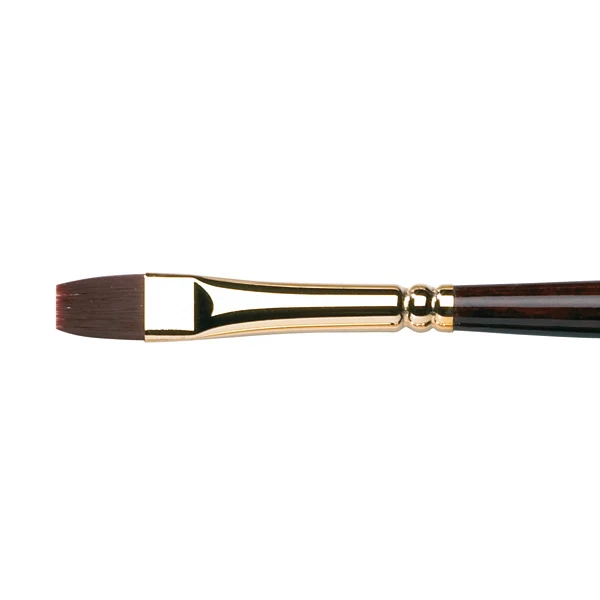 Winsor and Newton - Galeria Short Flat-Bright Long Handle Brush - No. 8