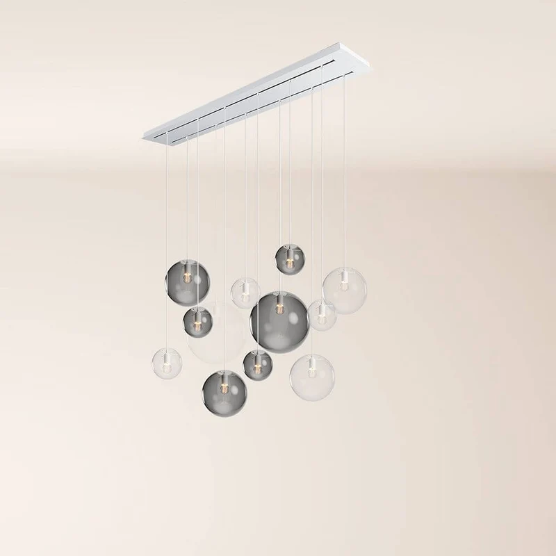 s.luce Orb Esszimmerlampe 12-flammig 160cm 2-reihig