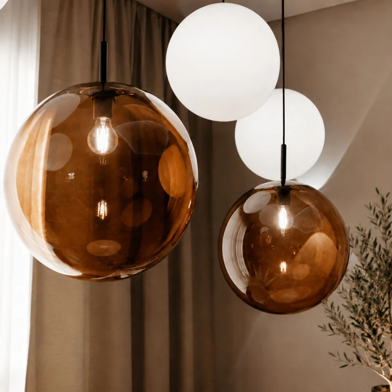 s.luce Orb Esstischleuchte 8-flammig 160cm 2-reihig