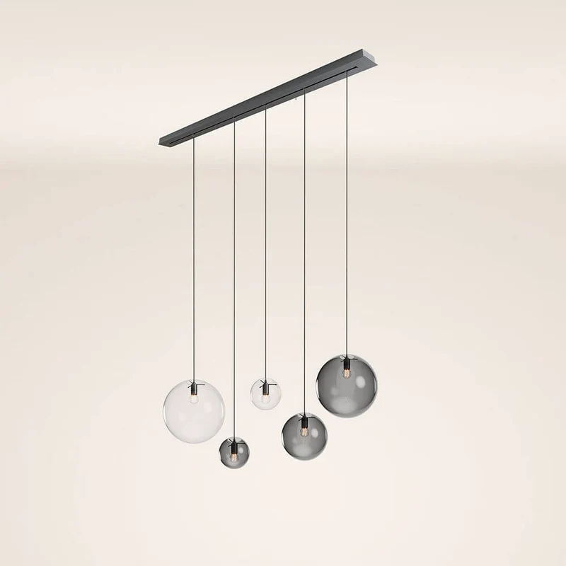 s.luce Orb Esstisch-Hängeleuchte 5-flammig 160cm