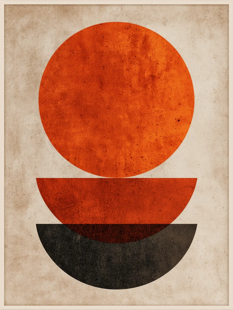 Abstrakte Kreise und Halbkreise Poster
