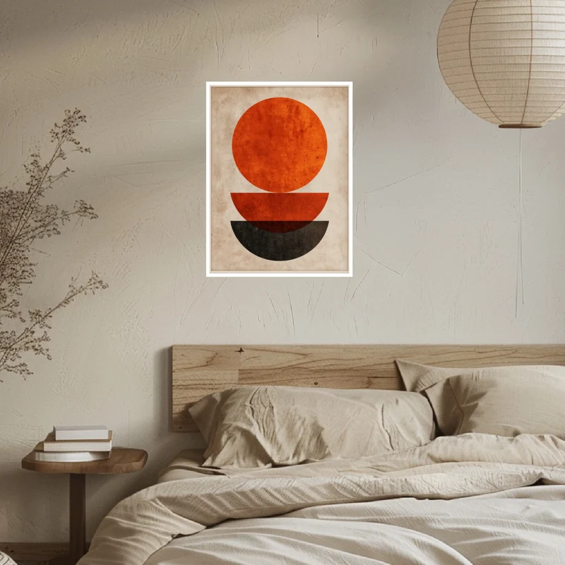 Abstrakte Kreise und Halbkreise Poster