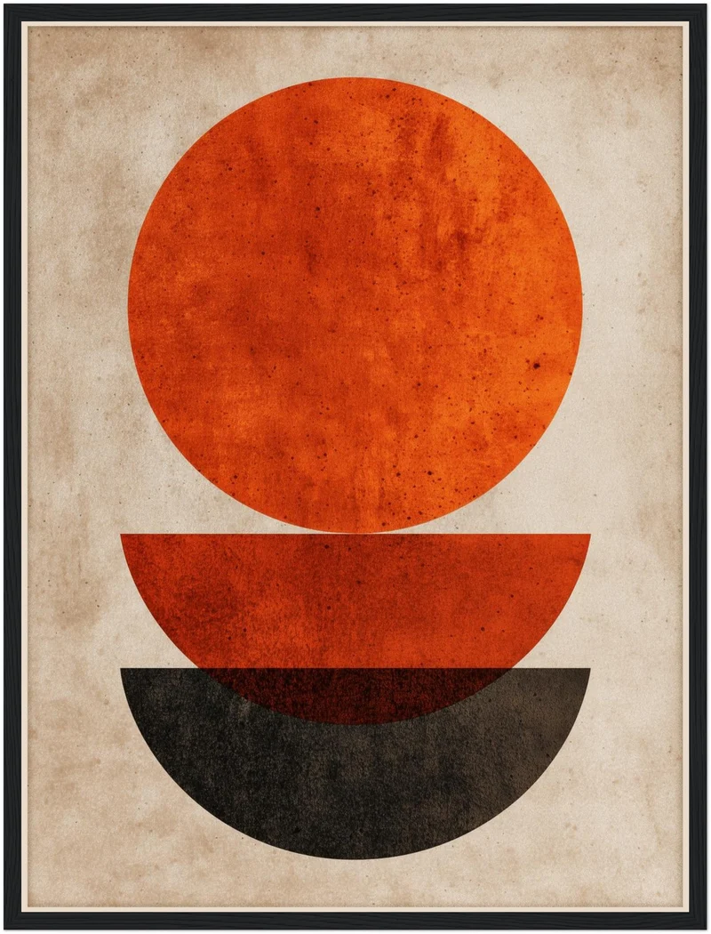 Abstrakte Kreise und Halbkreise Poster