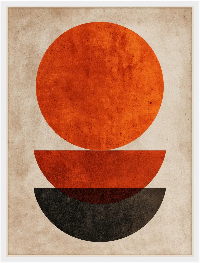Abstrakte Kreise und Halbkreise Poster