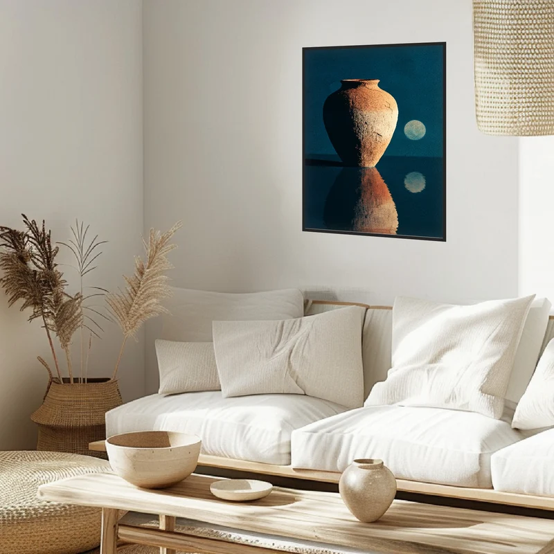 Terrakotta Vase Spiegelung Poster