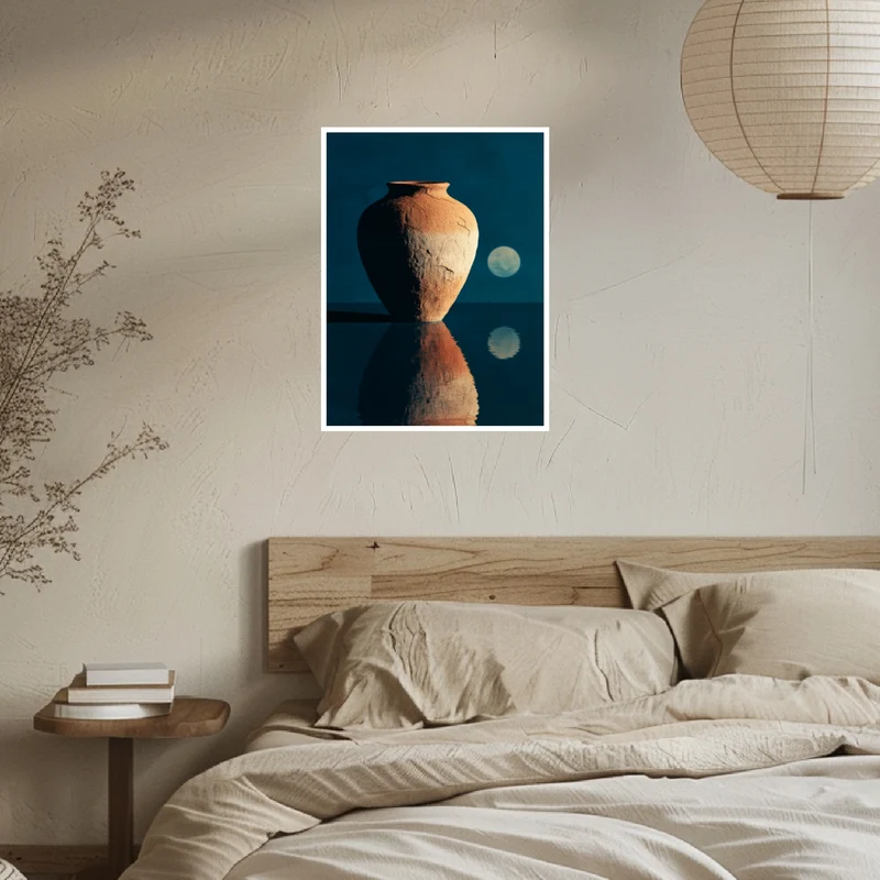 Terrakotta Vase Spiegelung Poster