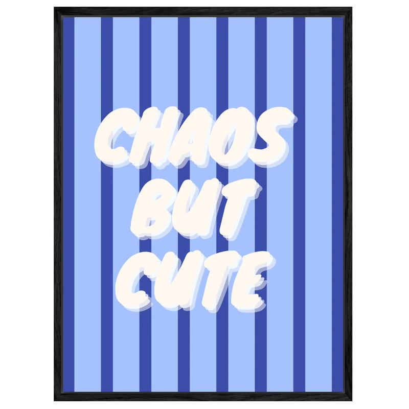 Chaos but cute blau Leinwandbild