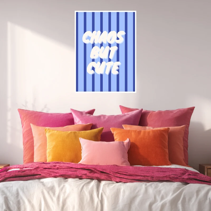 Chaos but cute blau Poster
