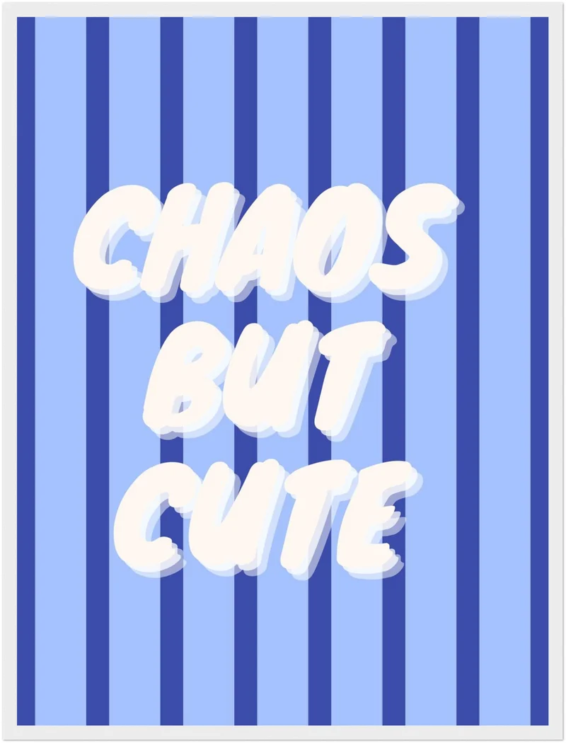 Chaos but cute blau Poster