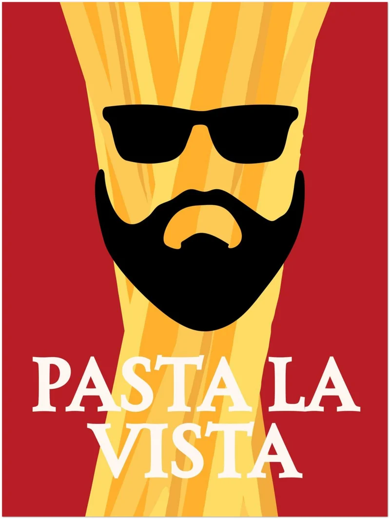 Pasta la Vista Leinwandbild