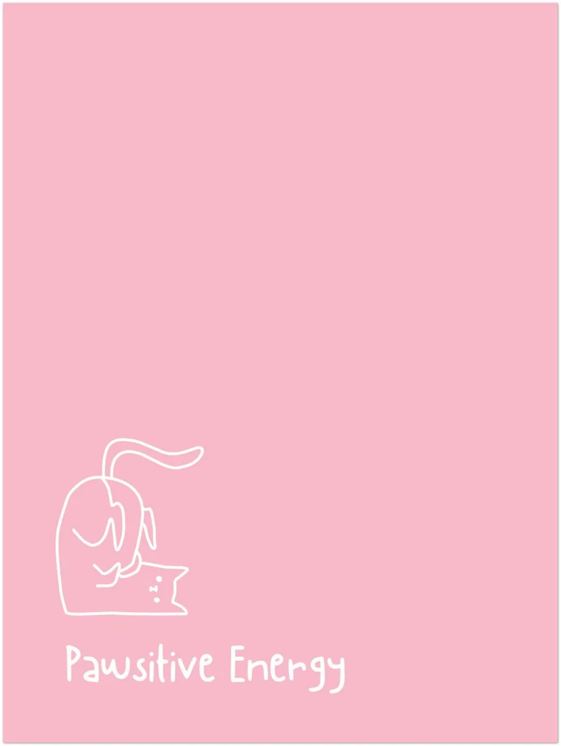 Pawsitive Energy rosa Leinwandbild