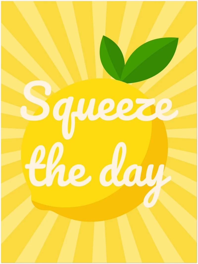 Squeeze the Day Zitrone Leinwandbild