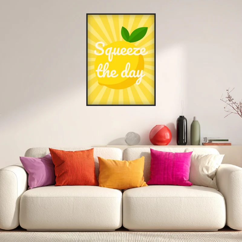Squeeze the Day Zitrone Poster