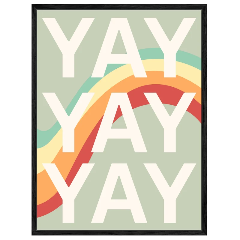 YAY Typografie Regenbogen Leinwandbild