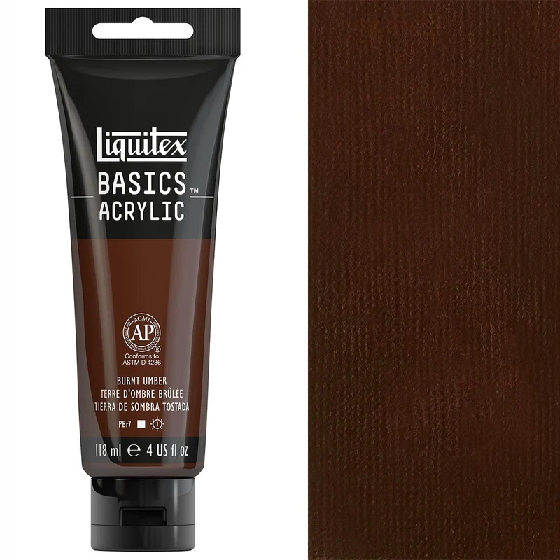 Liquitex - Basics Acrylic Colour - 118ml Burnt Umber