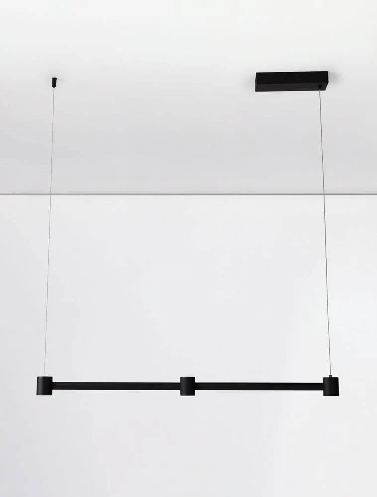 Puize LED Pendelleuchte 3-flammig 3000K Schwarz