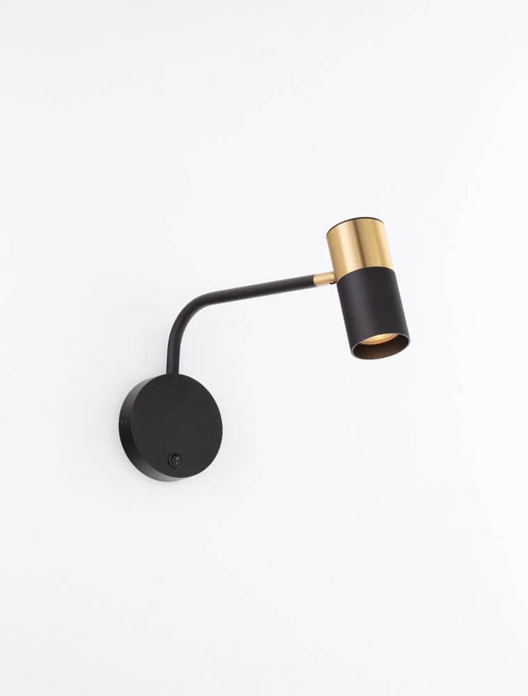 Pongo Wandleuchte Schwarz, Gold